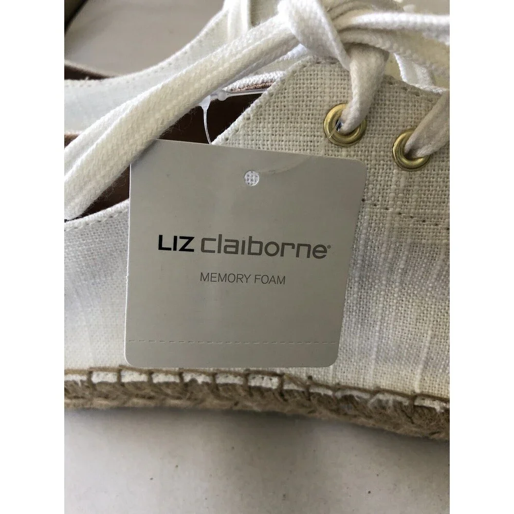 Liz Claiborne Women's Refined Memory LC Leckie Espadrille Canvas Sneaker 11 Med